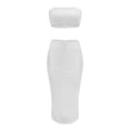 thumbnail image 3 of ManxiVoo Homecoming Dresses Women's Strapless Sequin Split Fashion Spicy Girl Light Cooked Skirt Fall Dresses for Women 2023 White7 XXL, 3 of 6