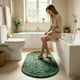 thumbnail image 5 of Alfombra de baño de microfibra suave absorbente - textura antideslizante en relieve, secado rápido, alfombra lavable a máquina, baño y cocina de baño, 5 of 5