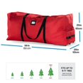 thumbnail image 3 of ziyahi Premium Rolling Tree Storage Bag Tear Proof for Christmas Holiday red, 3 of 7