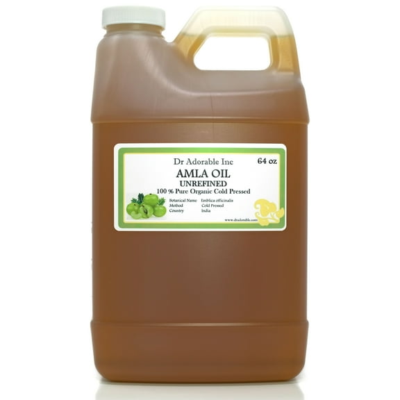 Dr.Adorable - Amla Oil Unrefined Extra Virgin 100% Pure Organic Cold Pressed Natural 64 oz