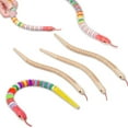 thumbnail image 3 of 10Pcs 12 Inch Unfinished Wooden Wiggly Snakes Jointed Flexible Wooden Snake Blank Animal Model Crafts Toys for Arts, 3 of 8