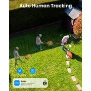 AOSU Solar Security Camera,2PCS 5MP Wireless Outdoor Cameras,360° Surveillance,Auto Track, Human/Vehicle Detection,works with Alexa/Google Assistant
