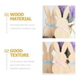 thumbnail image 5 of 3 Pcs Rabbit Wooden Sign Decoration DIY Bunny Cutouts Easter Decorations Emblems Paper Kids Safety Party Favor Office, 5 of 6
