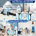 thumbnail image 5 of PigPigPen 3pc Spaceship Ball Pit Tent for Toddlers with Play Tunnel Polyester Playhouse Indoor Outdoor, 5 of 13