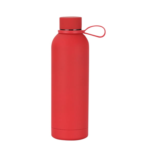 ¡Gran oferta! Botella de agua portátil para deportes al aire libre, taza aislada de boca pequeña de acero inoxidable con mango portátil de 500ml