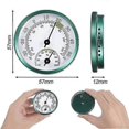 thumbnail image 3 of 57mm Mini Round Wall Mounted Household Alloy Aluminum Analog (Silver), 3 of 4