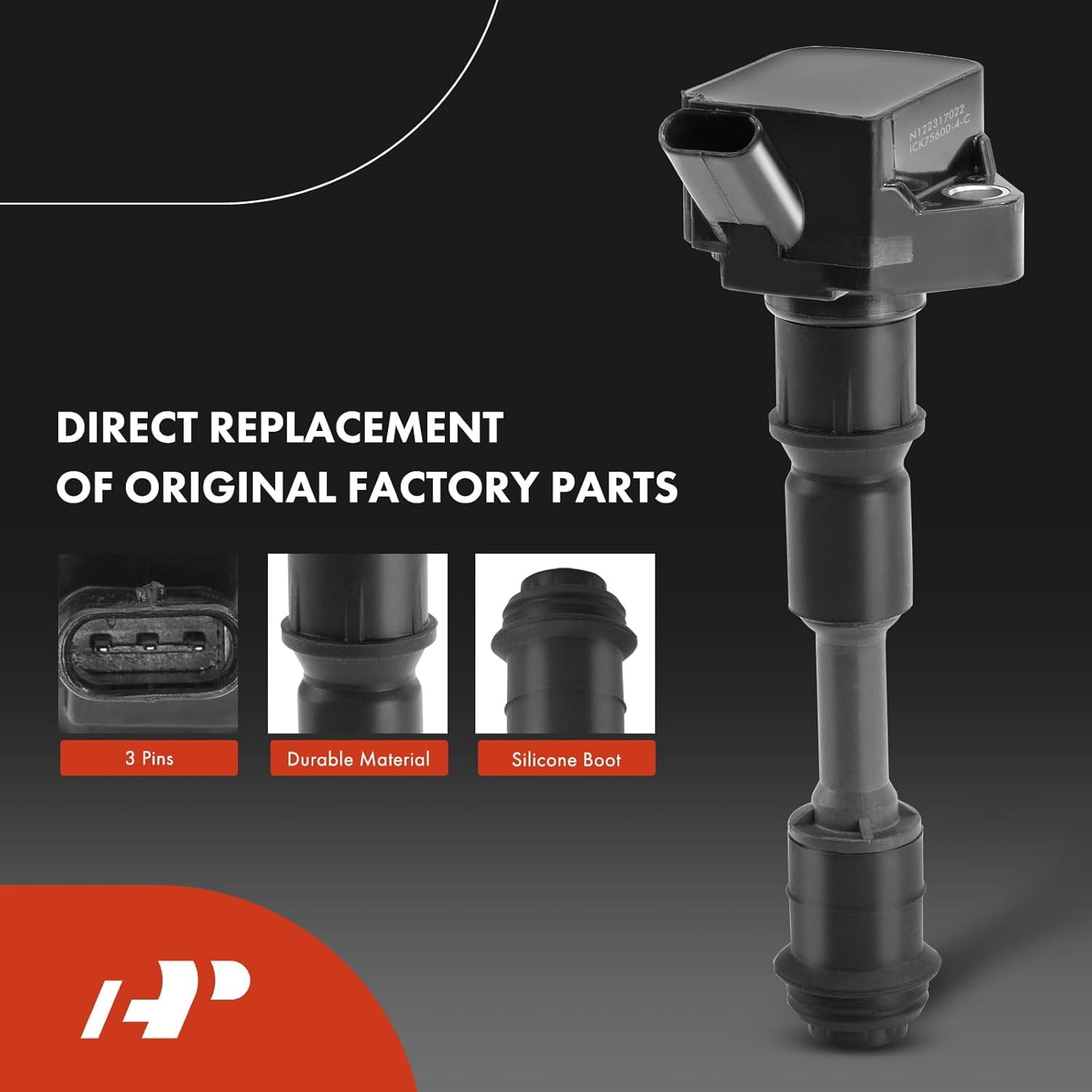 A-Premium Set of 4 Ignition Coil Pack and Iridium Spark Plugs Compatible with Volvo XC60 2015-2020, XC90 2016-2020, S60 2015-2020, XC40 2019-2020, S80 2016, S90 2017-2020, V60, V90, XC70, 2.0L
