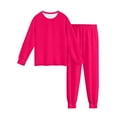 thumbnail image 6 of VBTAPA Girls Sweatsuit 2 Piece Tracksuit Solid Jogging Outfit Lightweight Casual Activewear Set Hot Pink 130, 6 of 8