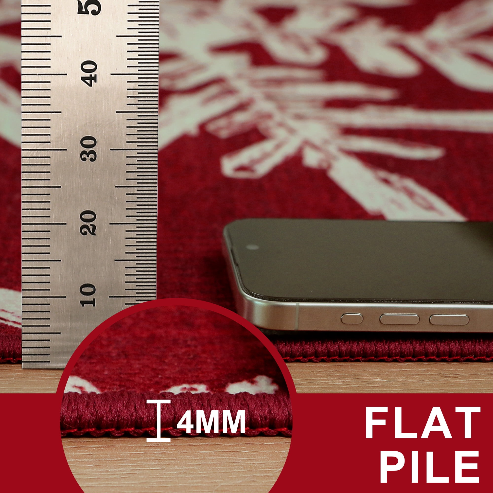KUETH Christmas Runner Rugs 2x3 Machine Washable Non Slip Red Rugs for Kitchen,doorways and Hallway Decor
