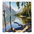 thumbnail image 3 of Ambesonne Glacier National Park Shower Curtain, View of Lake, 69"Wx75"L, Multicolor, 3 of 5