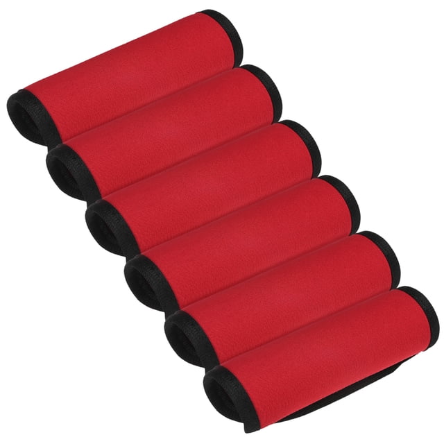 Funda para mango de equipaje Uxcell 6 Pcs Identificadores de equipaje de neopreno para maletas Accesorios de viaje Rojo 6 pulgadas