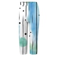 thumbnail image 5 of vigerkar Women's Capri Pants High Waisted Elastic Leggings Casual Yoga Going Out Capri Pants (Blue, L), 5 of 5
