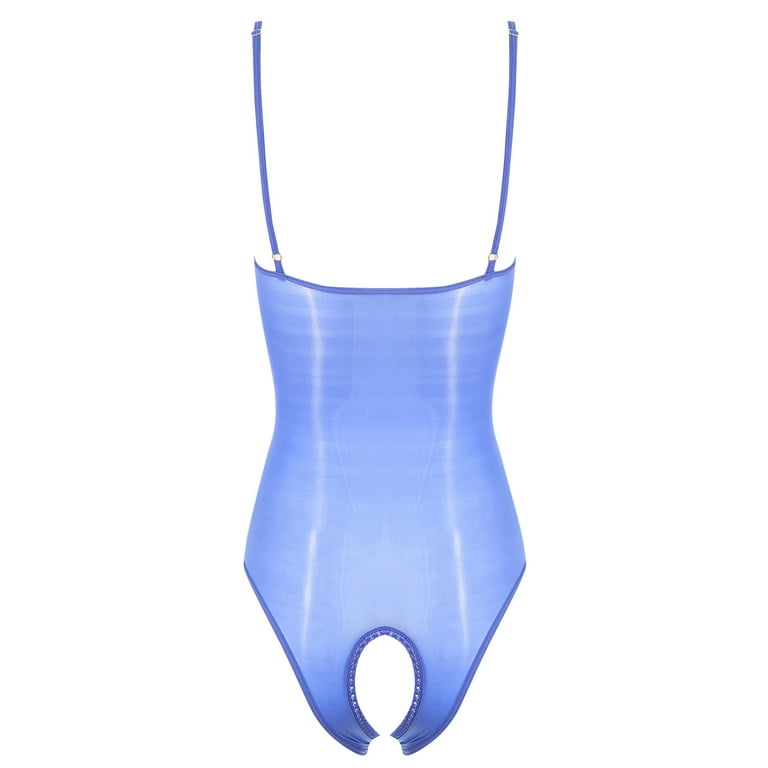 YONGHS Women's One Piece Sleeveless Leotard Mesh Sheer See