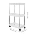 thumbnail image 5 of Utility Cart 3-layer Rack Multi-purpose Organizer Shelf With Hook Bathroom Kitchen Cart With Wheel, 5 of 7