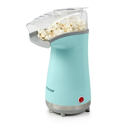 Nostalgia 16 Cup Hot Air Popcorn Maker | Makes Hot, Healthy Popcorn, No Oil Needed | Measuring Cap for Kernels Included | Aqua