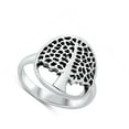 thumbnail image 4 of Chunky Tree of Life Cutout Ring .925 Sterling Silver Band Jewelry Female Male Unisex Size 10, 4 of 4