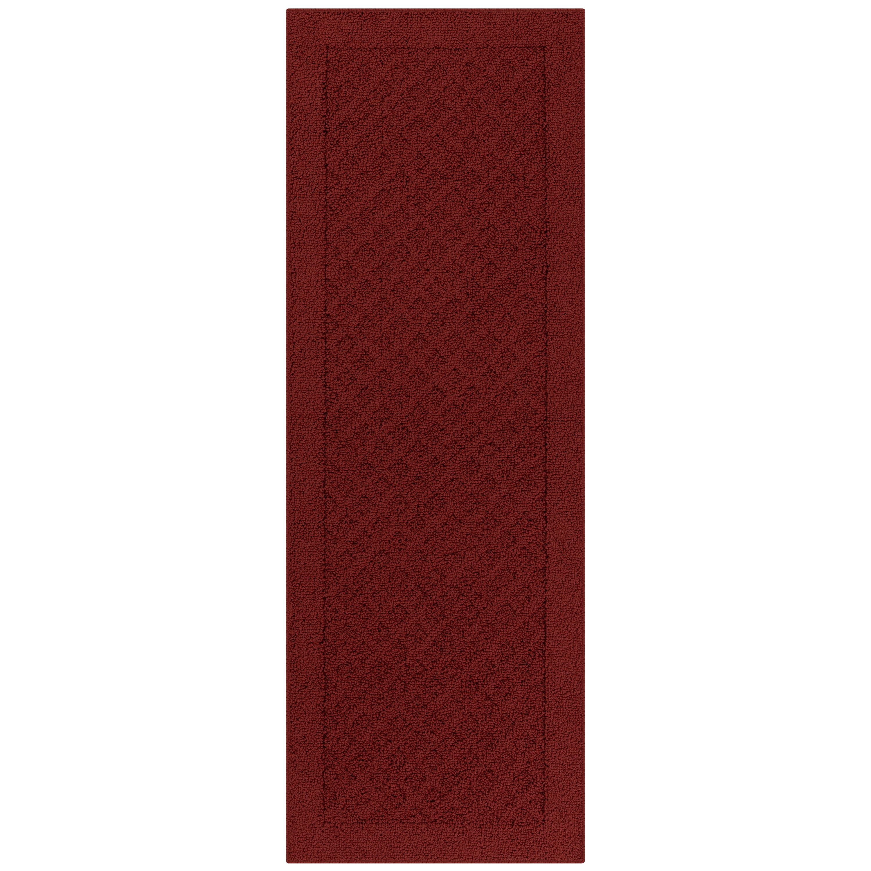 Mainstays Dylan Solid Diamond Traditional Cinnamon Red Runner Rug, 1'9"x5'