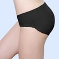 thumbnail image 4 of HUPOM White Underwear Women Womens Panties Briefs Casual Tie Seamless Waistband Black L, 4 of 9