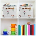 thumbnail image 7 of Coolnut Cartoon Flowers Storage Basket Foldable Storage Bin, Canvas Rectangular Storage Basket with Leather Handles for Home Closet & Office Decor Gifts, 7 of 7