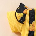 thumbnail image 6 of Onesies Short Sleeve Ribbed Cartoon Bodysuits Dress Headbands Set Baby Onsies Yellow 3 Months-6 Months, 6 of 6