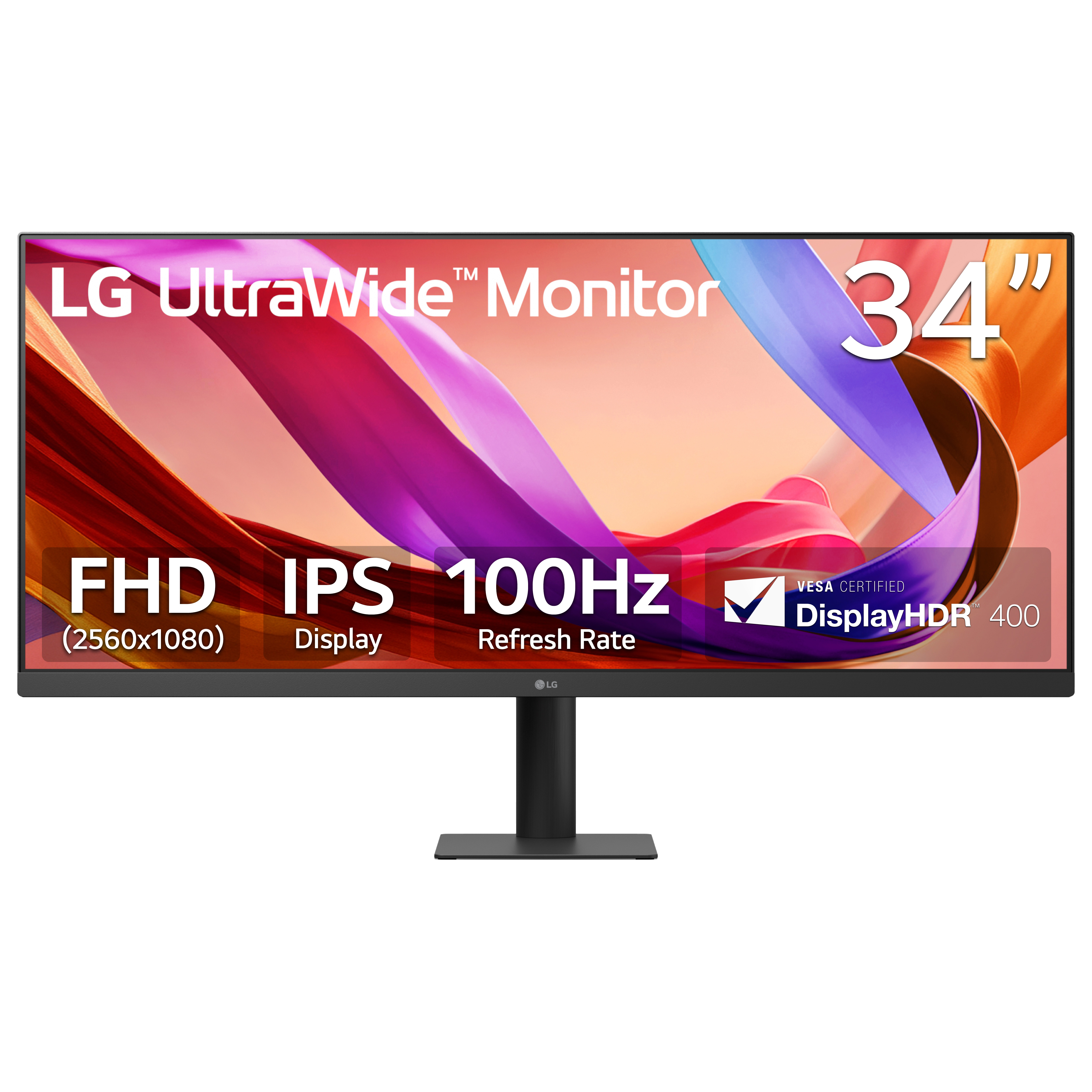 LG 34" UltraWide FHD 1080p IPS 100Hz Computer Monitor, Black, 34U511A-B