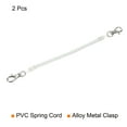 thumbnail image 3 of Uxcell 8" Plastic Retractable Coil Spiral Spring Keychain Lobster Clasp, White 2 Pack, 3 of 5