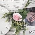 thumbnail image 1 of Ramo de flores de rosa artificial | Imitación de seda realista | Decoración de bodas a mano | Decoración vibrante para el hogar | Fiesta de centros de mesa | 33cm de longitud | 1 Pieza, 1 of 7