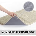 thumbnail image 6 of Bathroom Contour Rug Non Slip Bath Mat Water Absorbent Soft Microfiber Shaggy Bathroom Mat Machine Washable Bath Rug for Bathroom Thick Plush U Shape Toilet Rug (20 x 24, Light Tan), 6 of 6