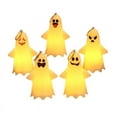thumbnail image 6 of GrowAlong 5pcs Halloween Desk  Decoration, Halloween Ghost Lights Ornaments,Halloween Haunted House Decorations Lovely Ghost Figurine, Halloween Supply Ghost Doll Party Hanging Ghost, 6 of 7