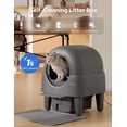 thumbnail image 4 of Self Cleaning Cat Litter Box, 90L Large Capacity with APP Control & Smart Safety Sensors, Cats 2.2–15 lbs, Quiet Operation, Easy Clean Detachable Globe, Charcoal Gray, 4 of 8