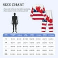 thumbnail image 4 of Daiia USA Canada Flag for Men's Long-Sleeved Pajama Set – Soft & Comfortable Sleepwear Button-Up Pajamas Cozy Lounge Wear-X-Large, 4 of 7