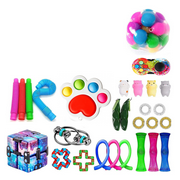 30PCS Fidget Toy Pack, Push Pop Pop Autism Squeeze Sensory Toy