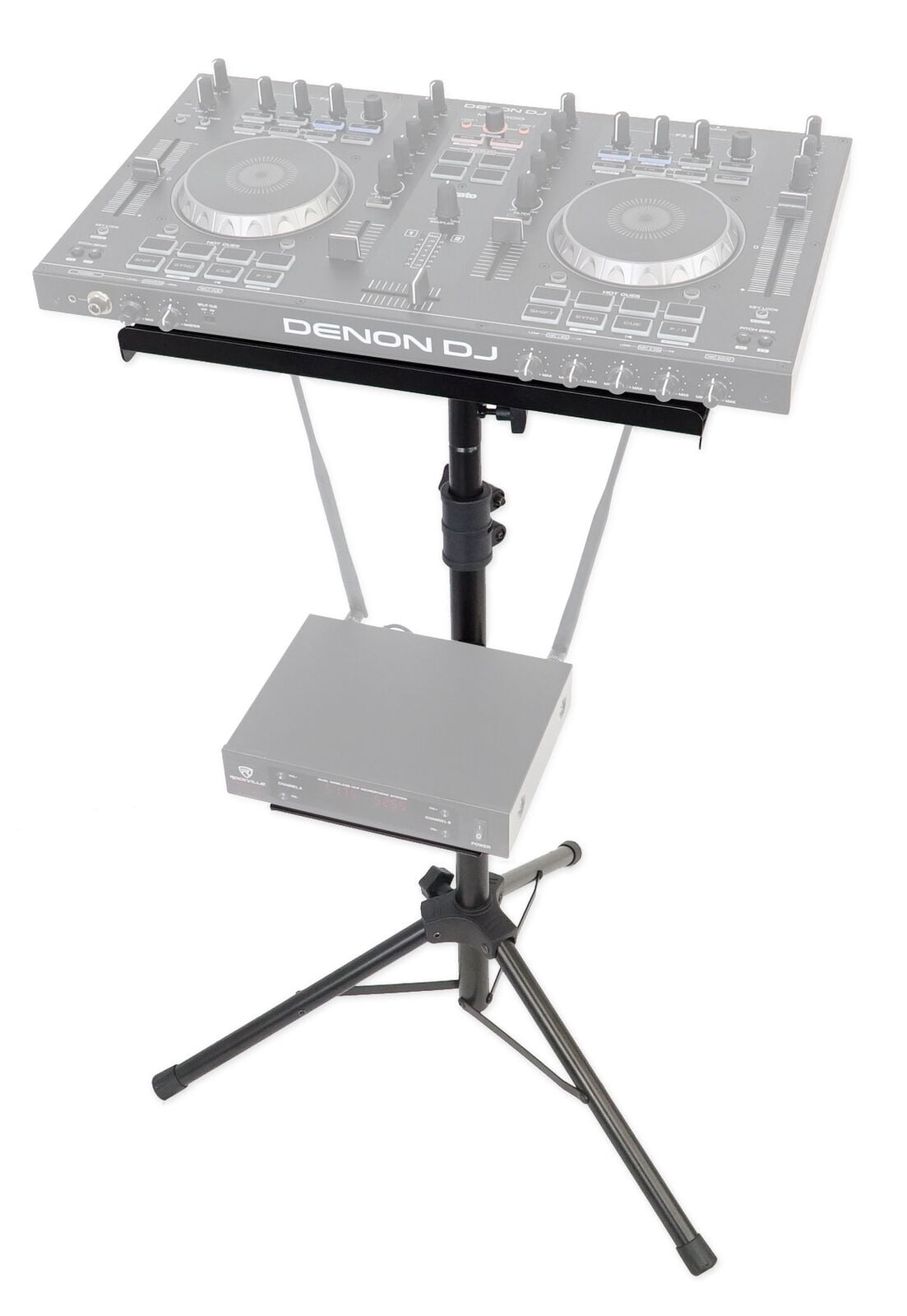 Rockville RLS67 Adjustable DJ Controller Tripod Stand w/ with Dual