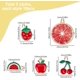 thumbnail image 2 of 1 caja de 50 dijes de frutas a granel, de aleación de esmalte, de fresa, de sandía, cereza, manzana y pomelo rojo., 2 of 5