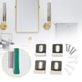 thumbnail image 6 of kowaku 4 Pieces Metal Mirror Clips Wall Mounting Mirror Hanger Kits Multifunctional Mirror Fixing Clip with Screws for Wall Mounting Stainless White L, 6 of 9