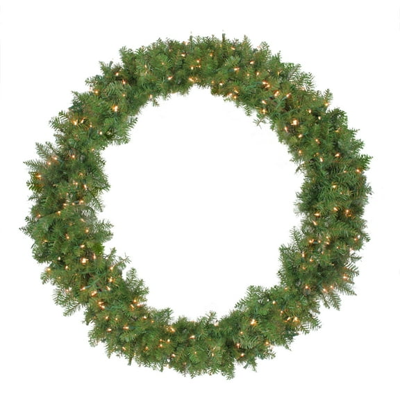 Northlight 48" Pre-Lit Northern Pine Artificial Christmas Wreath With Clear Lights