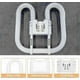 thumbnail image 5 of GR10q 4-Pin Bulb 28W 3500K Warm White, 2000LM, 2D Square CFL Compact Fluorescent 4 Pin Light Bulb, AC 220V, GR10q DD Flat Butterfly Bulb for Flush Cei, 5 of 5