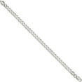 thumbnail image 2 of Sterling Silver 5.75mm Flat Curb Chain (9 X 5.75) Made In Italy qlb150-9, 2 of 5