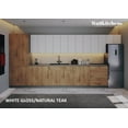 thumbnail image 3 of Kitchen Imperial Collection Natural Teak & White Gloss Color Base Size 15Ft Wide, 3 of 5