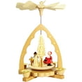 thumbnail image 2 of Alexander Taron 7.5" Richard Glaesser Santa, Deer, and Snowman Christmas Pyramid Candle Holder, 2 of 2