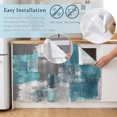 thumbnail image 5 of Turquoise Grey Sink Skirt 10"W x 11"L,Dustproof Under Sink Curtain Skirt for Bathroom Kitchen,Abstract Square Graffiti Modern Smear Adhesive Short Vanity Curtains Cover for Laundry Closet Shoe Rack, 5 of 8