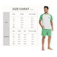 thumbnail image 6 of MINTREUS Men's Pajamas Colors Contrast Short Sleeve Round Neck 2-piece Set Men's Loose Shorts Casual Set Raglan Pajamas, 6 of 6