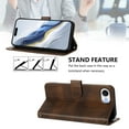 thumbnail image 3 of Leather Phone Case for iPhone 16E/iPhone SE 2025/iPhone SE4 Case,Retro Style PU/TPU Folio Wallet Case, Premium Folio Cover with [Card Slots] and [Kickstand],Magnetic Book Style Wallet-F8, 3 of 7