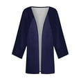thumbnail image 5 of Sakmal Winter Jacket for Women Cover-Up Elbow-Length Blue Cardigan Solid Flowy Loose Fit Womens Jacket, 5 of 5