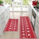 thumbnail image 4 of Puntoco Felpudo de cocina navideño con diseño de Papá Noel, para puerta de entrada, decoración navideña con muñeco de nieve, juego de 15,74 x 23,62 + 15,74 x 47,24 pulgadas, 4 of 6