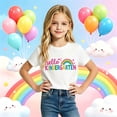 thumbnail image 2 of Hello Kindergarten Shirts Baby Girl Cute Rainbow Back to School T-Shirt First Day of School Short Sleeve Tees Top, 2 of 4