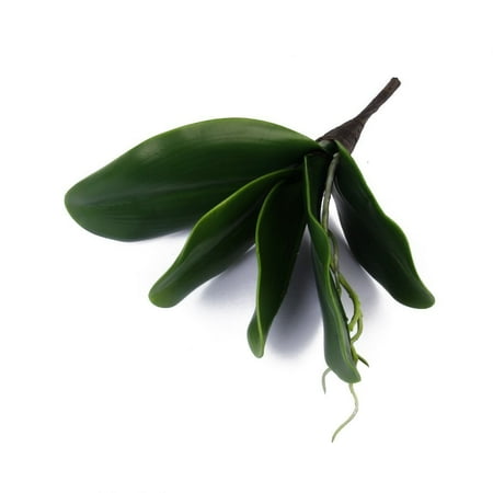 1 Branch Artificial Butterfly Orchid Leaf Bush Simulation Grass Home Decoration Green