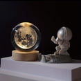 thumbnail image 5 of Crystal Ball Night Light Crystal Astronaut Planet Globe 3D Laser Engraved Solar System Ball, 5 of 5