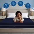 thumbnail image 5 of 1-Piece Fitted Sheet Zippered Closure for Olympic Queen Size (66" x 80") ,100% Microfiber, 15" Deep Pocket, Navy Blue Solid Pattern, 5 of 6