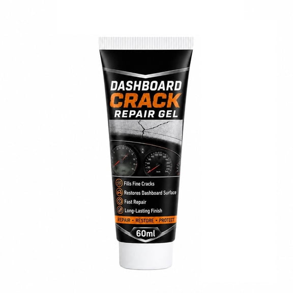 Automotive Adhesive Dashboard Crack Repair Gel, 60ml Black Silicone Adhesive and Scratch Repair Cream for Vehicle Interior Maintenance